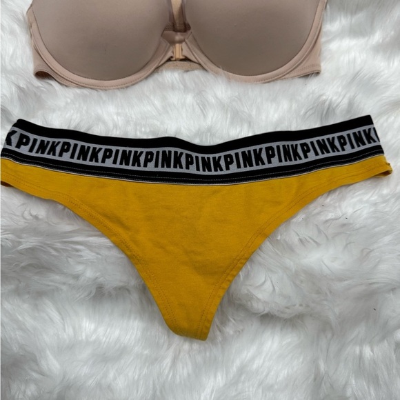 PINK Victoria's Secret Women's Tan and Yellow Intimates Set - Picture 2 of 10